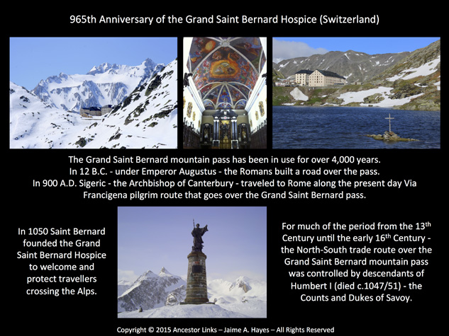 Grand Saint Bernard Hospice - 965th Anniversary