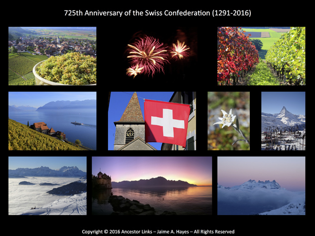 725th Anniversary of the Swiss Confederation (1291-2016)