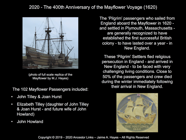400th Anniversary of the Mayflower Voyage (1620)