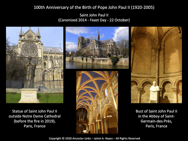 100th Anniversary of the Birth of Pope John Paul II (born 1920)