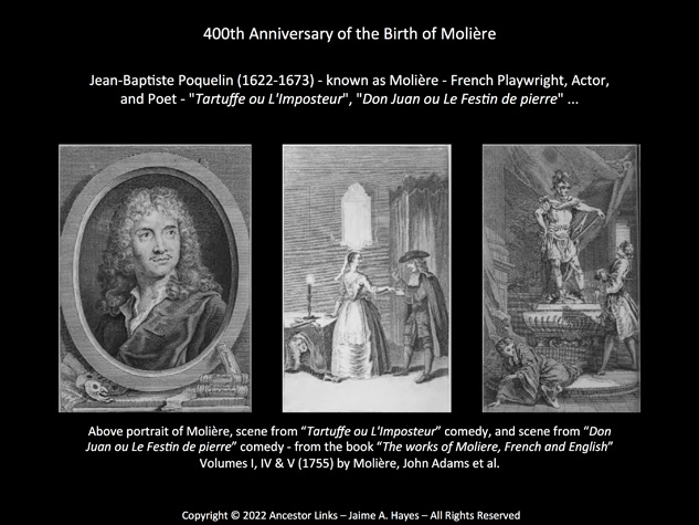 400th Anniversary of the Birth of Moliere