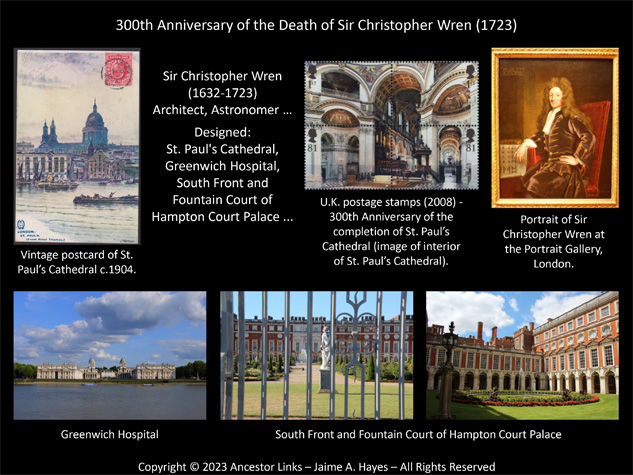 300th Anniversary of the Death of Sir Christopher Wren