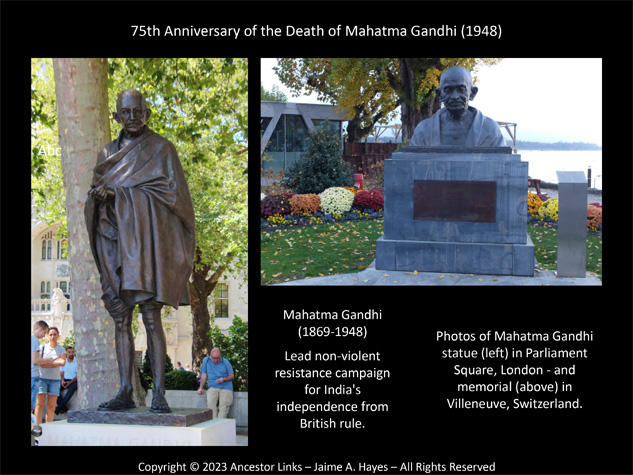 75th
          Anniversary of the Death of Mahatma Gandhi