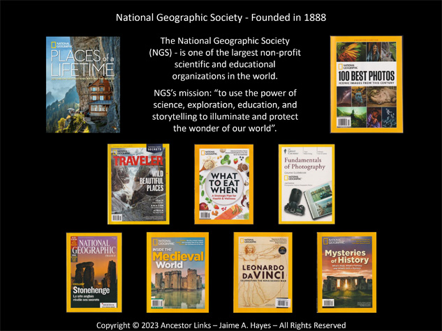 135th Anniversary of the Founding of the National
          Geographic Society