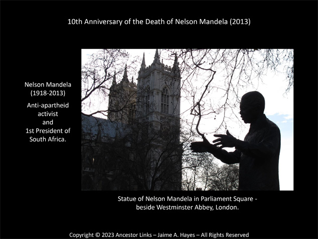 10th
          Anniversary of the Death of Nelson Mandela