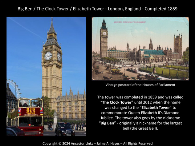 165th Anniversary of the Completion of Big Ben in London