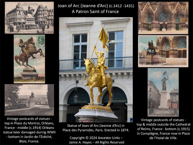 150th Anniversary of the Erection of the Statue of Joan
          of Arc in Paris