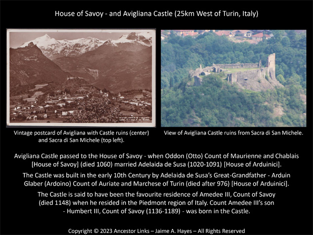 House of Savoy - and Avigliana Castle