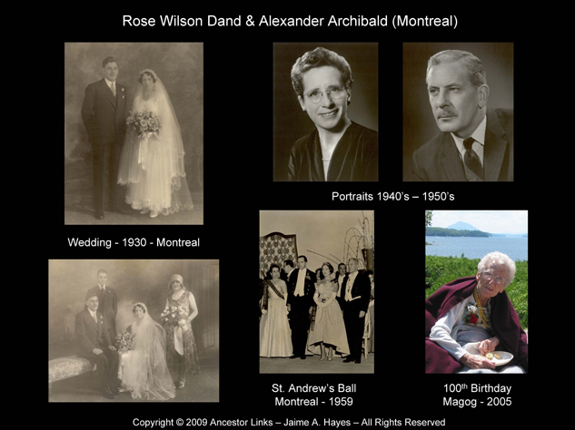 Rose Wilson Dand & Alexander Archibald - Montreal