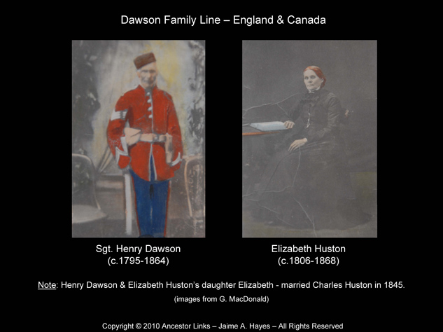Sgt Henry Dawson and Elizabeth Huston