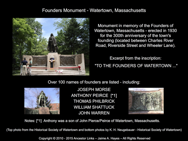 Founders Monument - Watertown, Mass.