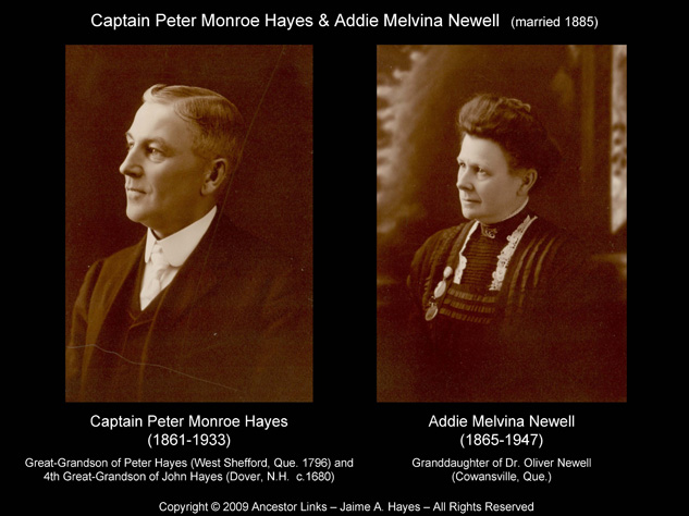 Peter Monroe Hayes & Addie Melvina Newell