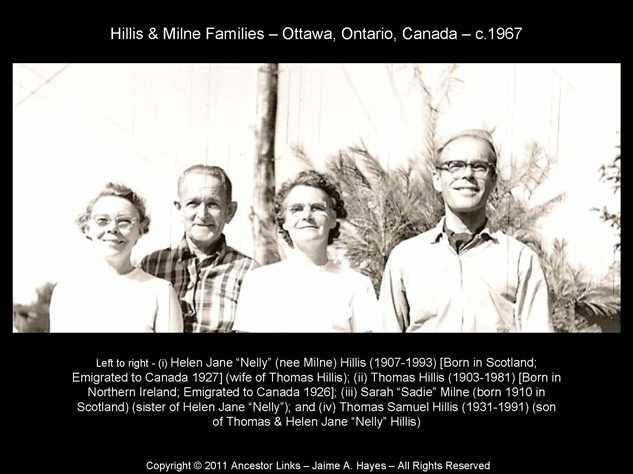 Hillis & Milne Families - Ottawa, Ontario