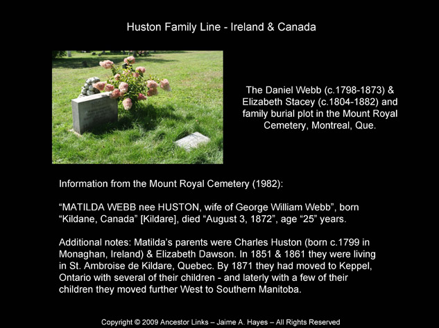 Huston Family - Mount Royal Cemetery - Montreal, Quebec