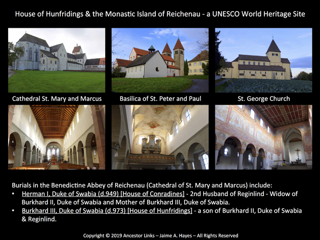 House of Hunfridings - Dukes of Swabia - Abbey of Reichenau