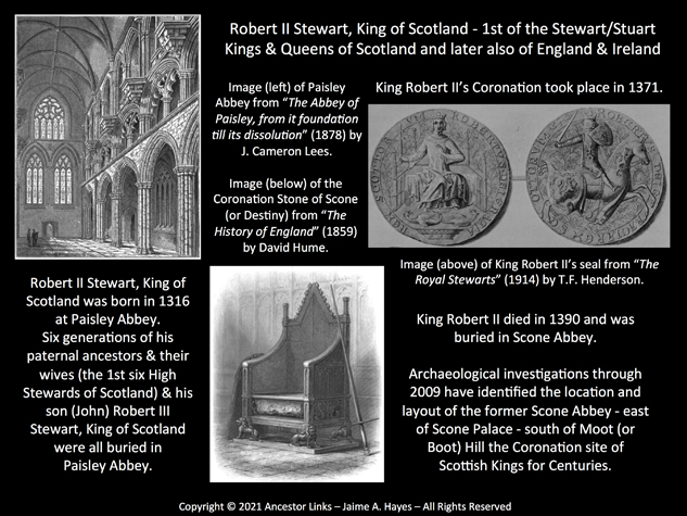 650th Anniversary of the Coronation in 1371 of Robert II Stewart, King of Scotland