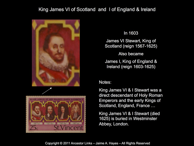 Kings James VI of Scotland & I of England & Ireland