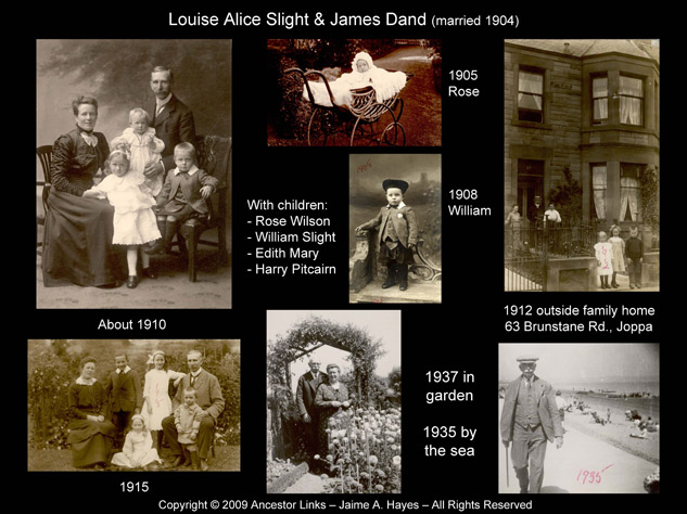 Louise Alice Slight & James Dand & Family