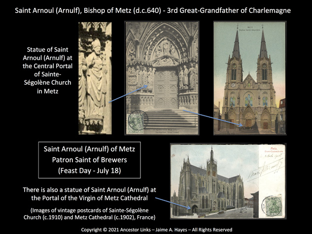 Saint Arnoul of Metz, Sainte-Segolene Church & Metz
          Cathedral, France