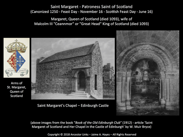 Saint Margaret - Patroness Saint of Scotland - Chapel, Edinburgh Castle