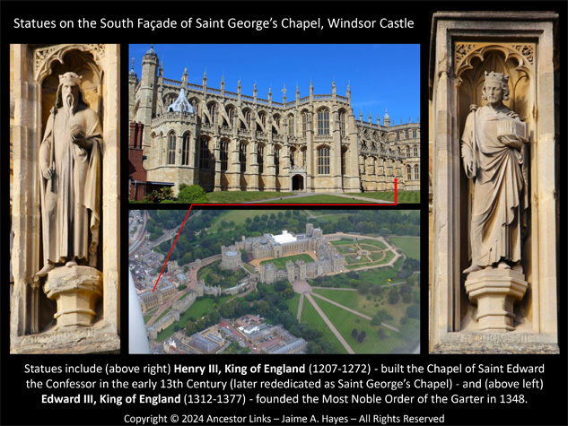 Statues on the South Façade of Saint George’s Chapel,
          Windsor Castle
