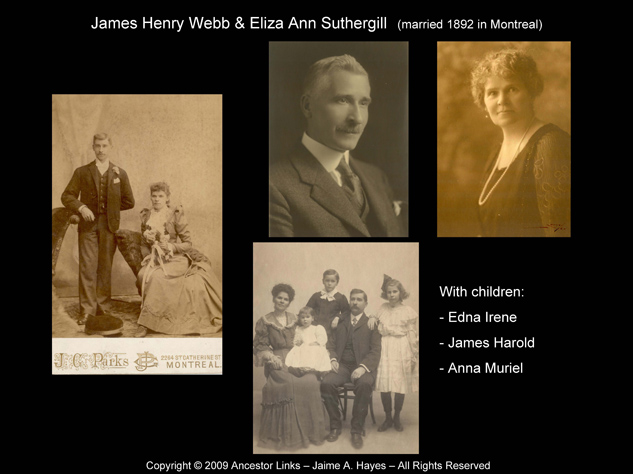 James Henry Webb & Eliza Ann Sothergill and Family