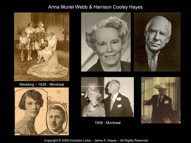 Anna Muriel Webb and Harrison Cooley Hayes