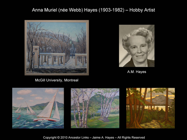 Anna Muriel Webb Hayes - Hobby Artist