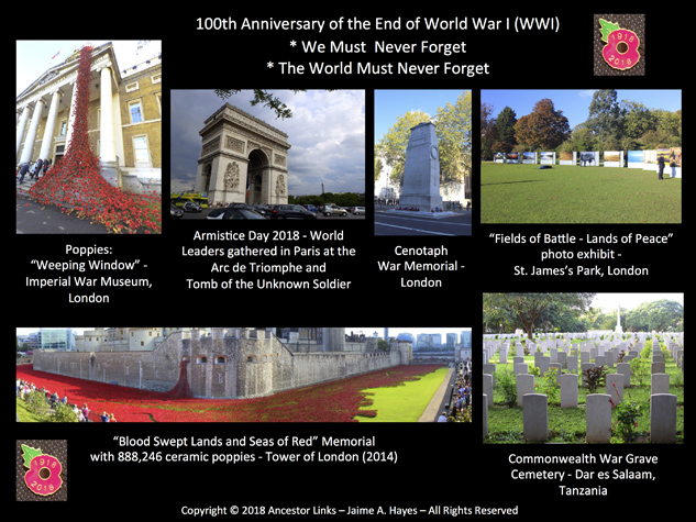 100th Anniversary of the End of World War I (WWI)