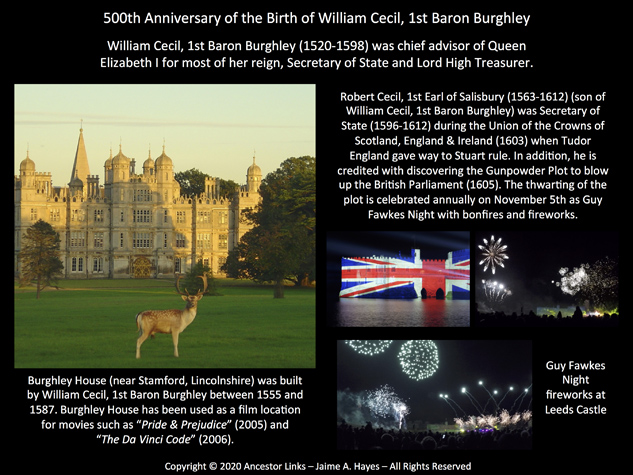 500th Anniversary of the Birth of William Cecil, 1st Baron Burghley (1520)