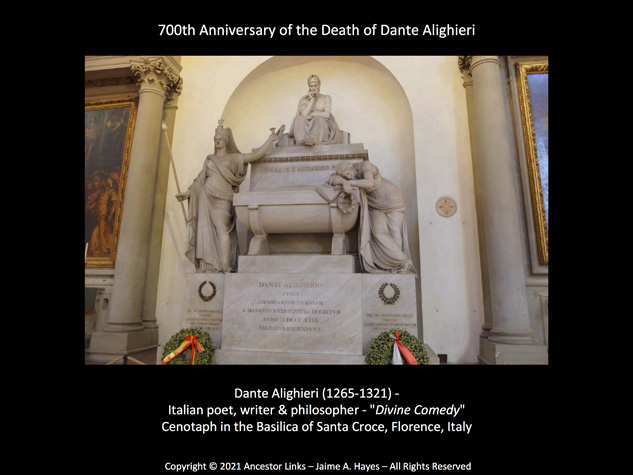 700th Anniversary of the Death of Dante Alighieri