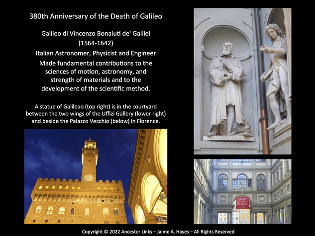 380th Anniversary of the Death of Galileo
