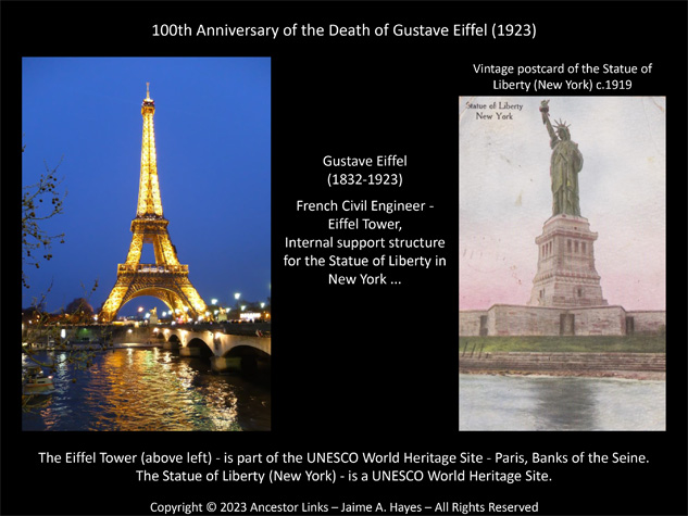 100th Anniversary of the Death of Gustave Eiffel