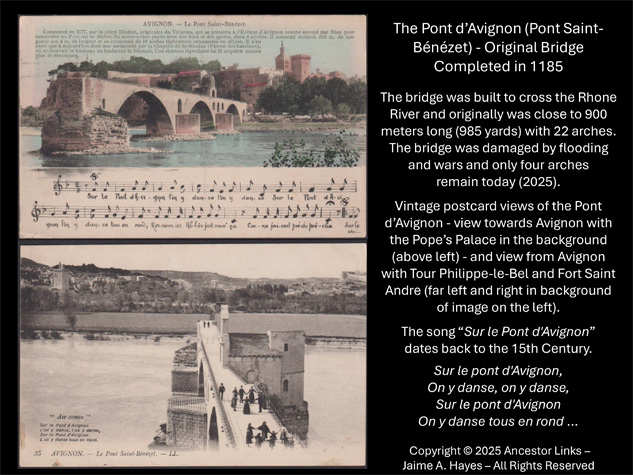 840th Anniversary of the Completion of Pont d'Avignon,
          France