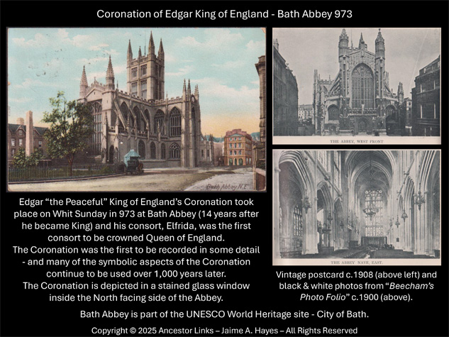 Coronation of Edgar King of England - Bath Abbey 973