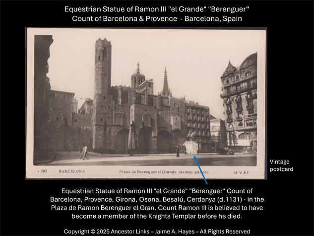 Equestrian Statue of Count Ramon III - Barcelona, Spain