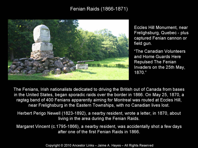 Fenian Raids Memorial - Eccles Hill