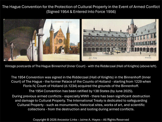 70th Anniversary - Entering Into Force - the Hague 1954
            Convention