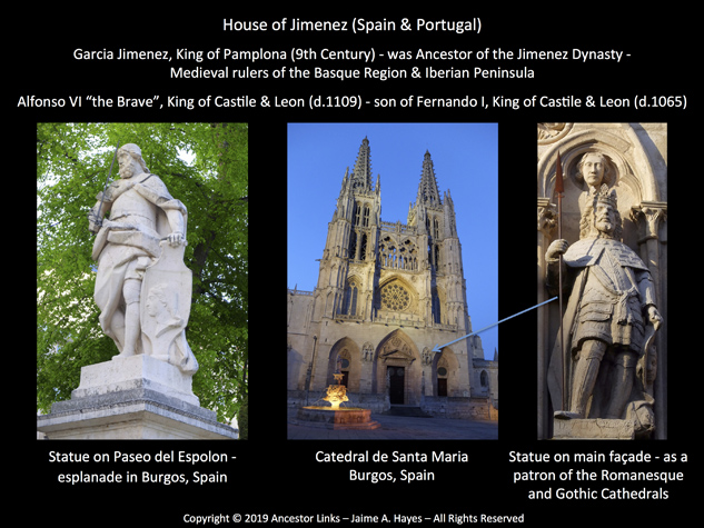 Statues of Alfonso VI “the Brave”, King of Castile & Leon (d.1109)