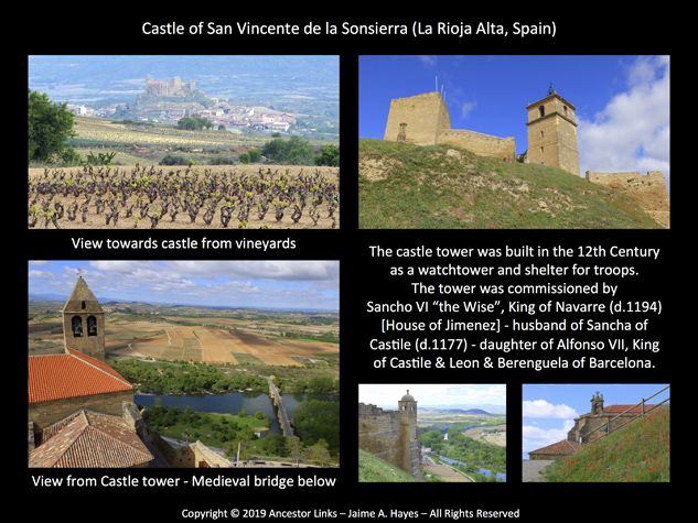 Castle of San Vincente de la Sonsierra (La Rioja Alta, Spain) - commissioned by 
Sancho VI, King of Navarre