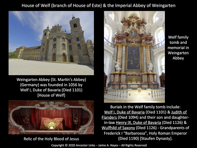 House of Welf & Weingarten Abbey & Welf family tomb