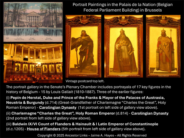 Portrait Paintings in the Palais de la Nation in
          Brussels