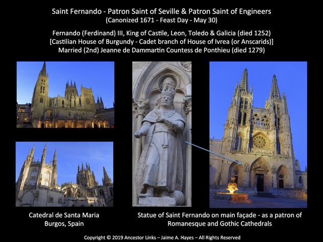 Statue of Saint Fernando - Patron Saint of Seville - Burgos Cathedral