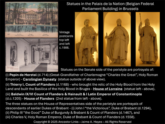 Statues in the Palais de la Nation in Brussels