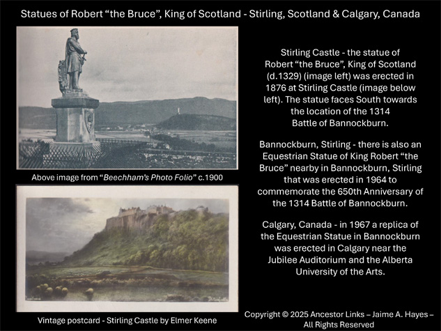 Statues of Robert the Bruce, King of Scotland - Stirling